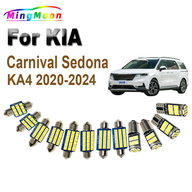 14Pcs Car Accessories For KIA Carnival Sedona KA4 2020 2021 2022 2023 2024  LED Interior Map